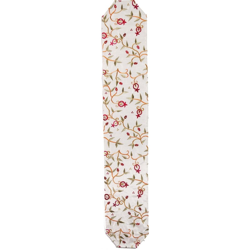 Yair Emanuel Embroidered Pomegranates Runner (Choice of Colors)
